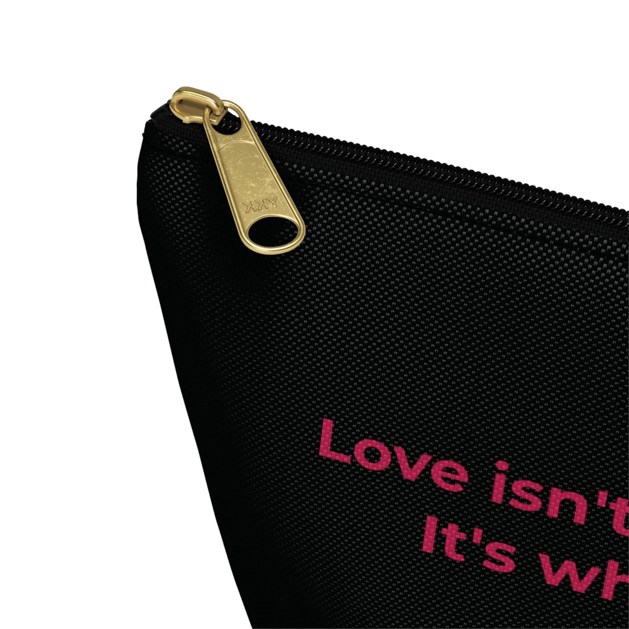 Madeleine L'Engle Loving Energy Inspirational Accessory Pouch - Travel, Makeup, Gift (Black)