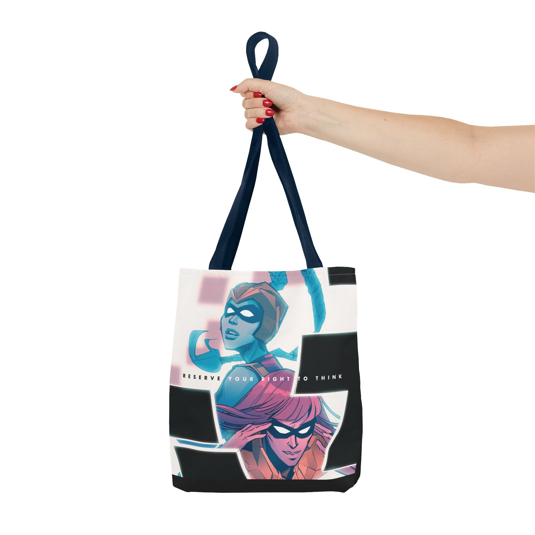 “Reserve Your Right to Think” Small Tote Bag (Annie Wu Art)