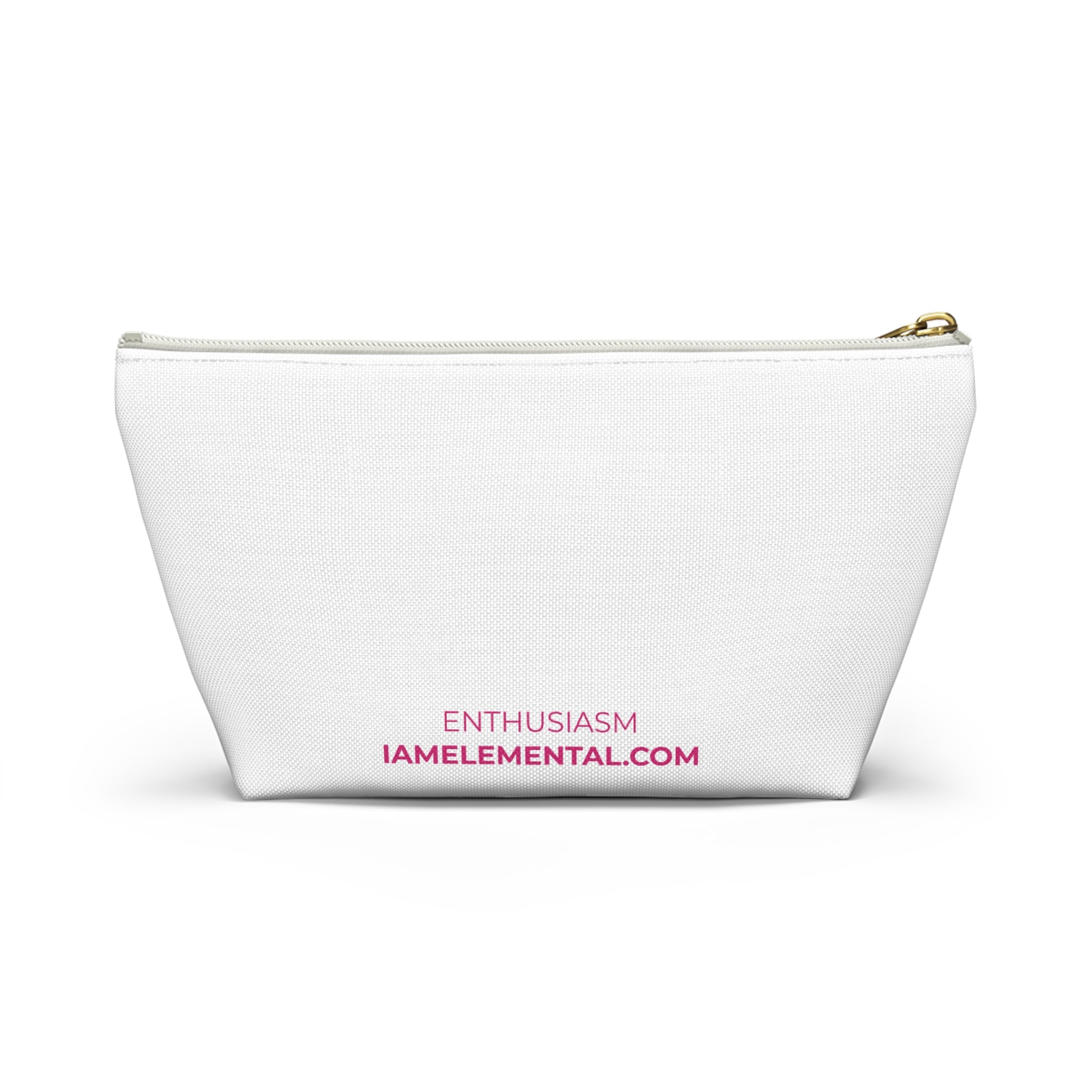 Emily Dickinson Enthusiasm Inspirational Accessory Pouch - Travel, Makeup, Gift (White)
