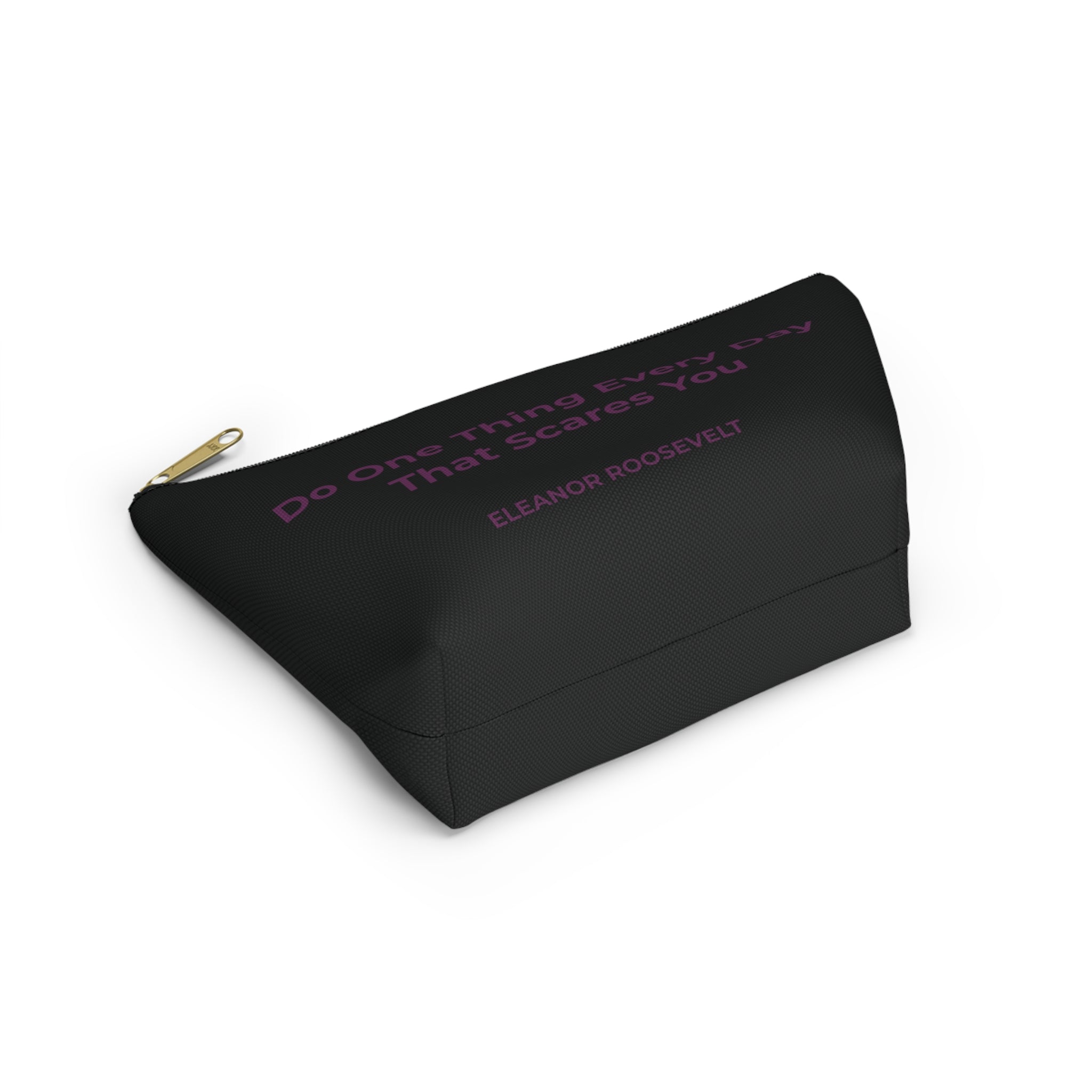 Eleanor Roosevelt Inspirational Accessory Pouch - Travel, Makeup, Gift (Black)