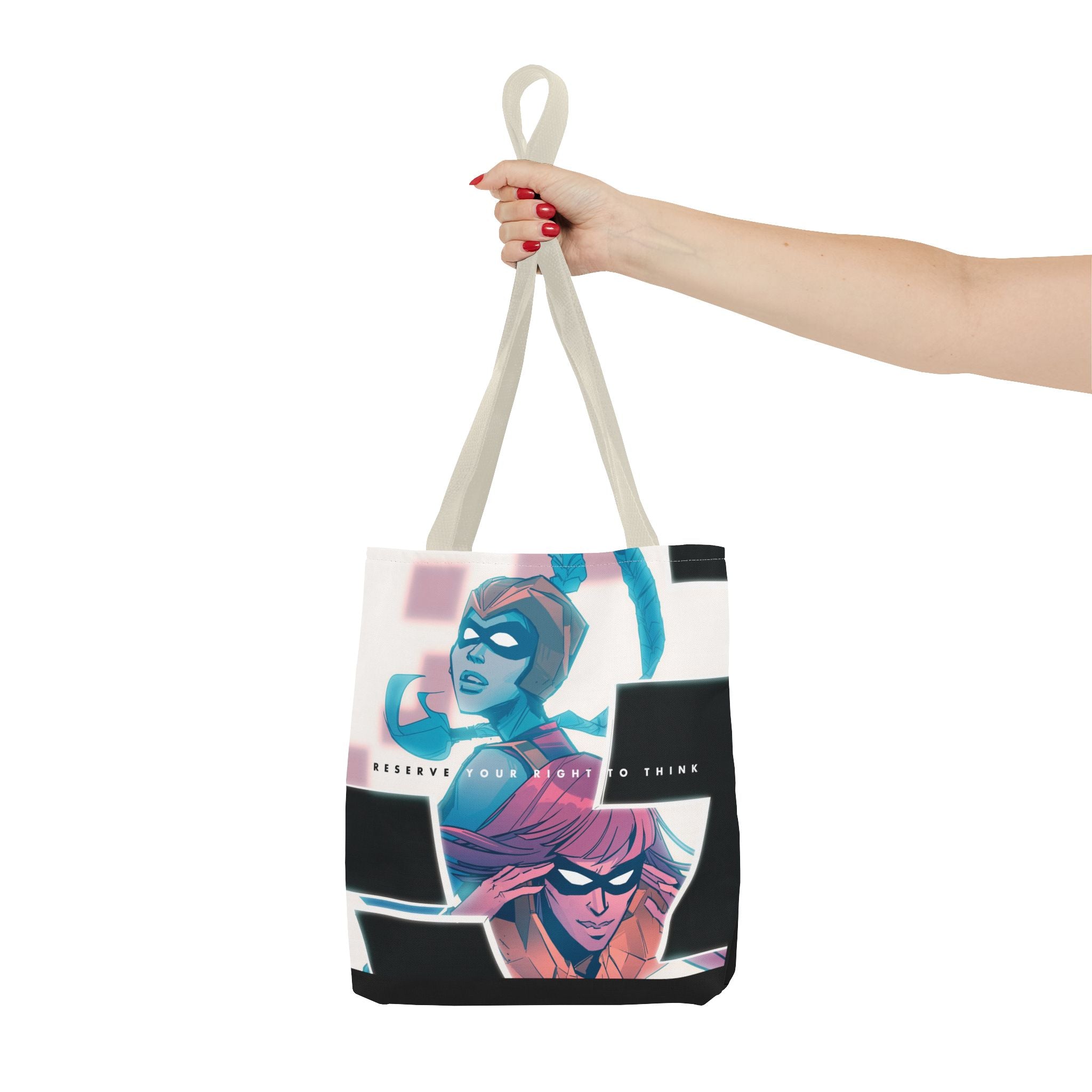 “Reserve Your Right to Think” Small Tote Bag (Annie Wu Art)