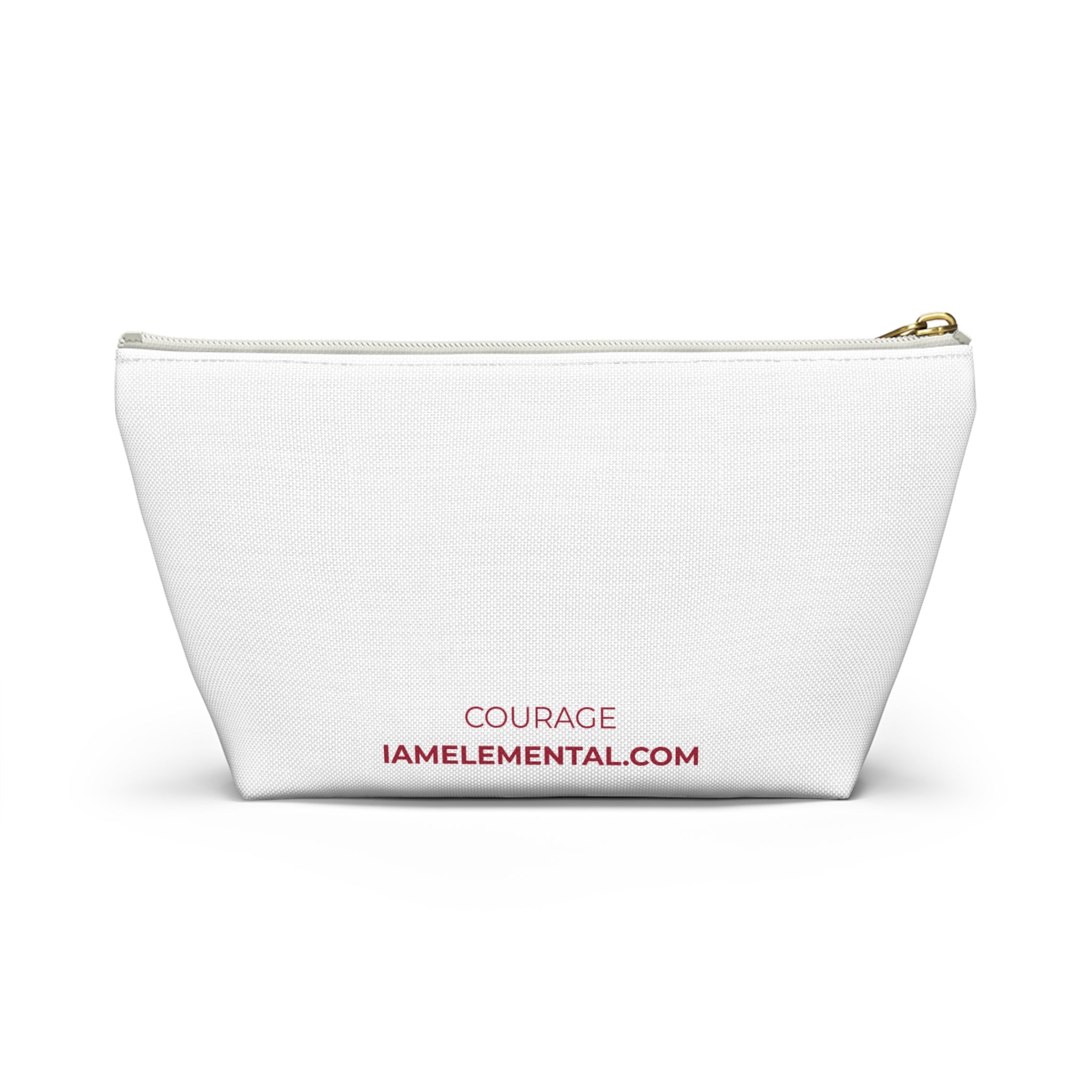 Joan of Arc Courage Inspirational Accessory Pouch - Travel, Makeup, Gift (White)