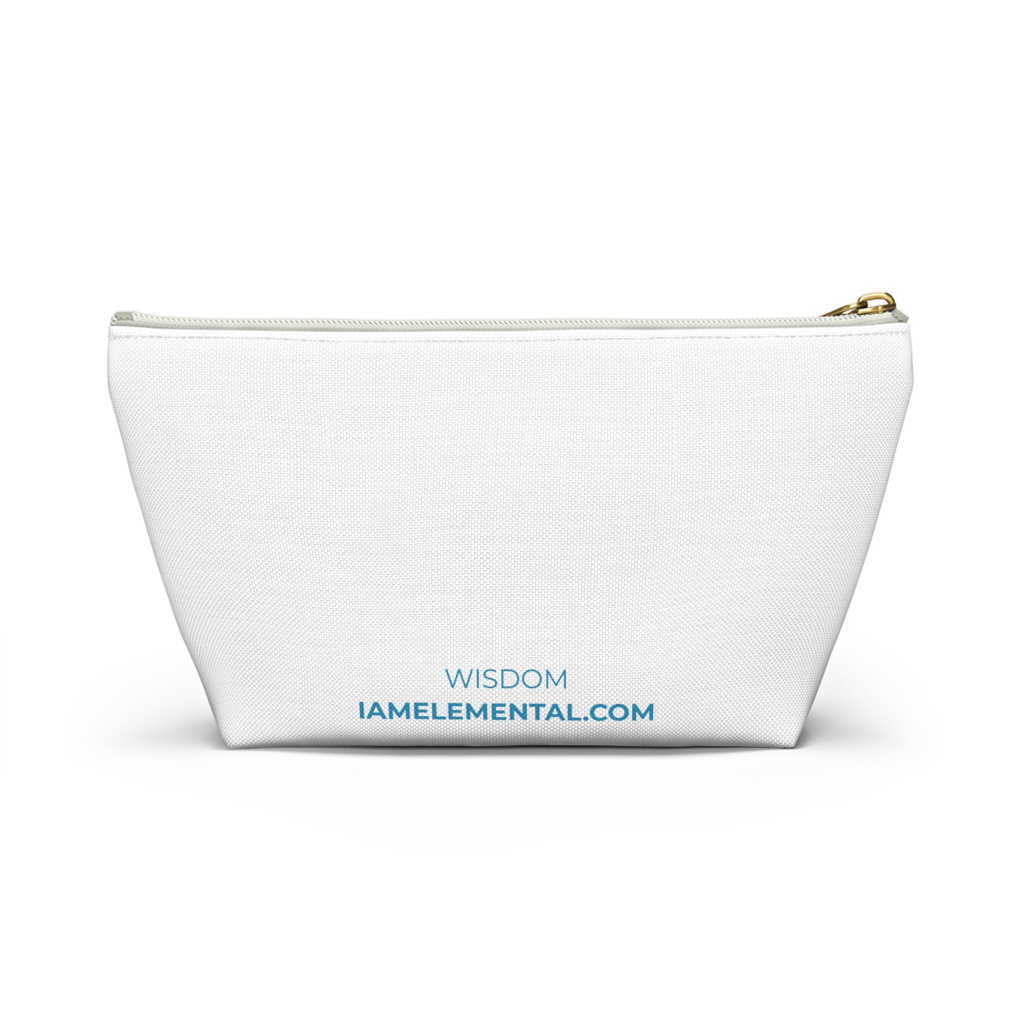 Hypatia Wisdom Inspirational Accessory Pouch - Travel, Makeup, Gift (White)