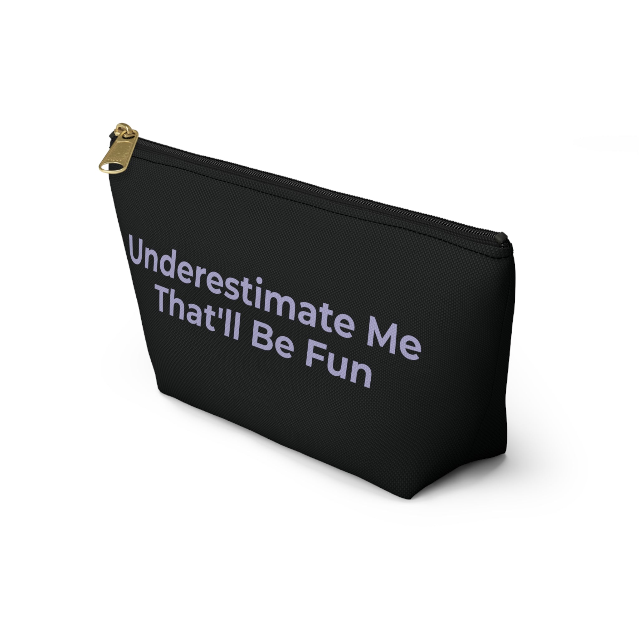 Powerful Inspirational Accessory Pouch - Travel, Makeup, Gift (Black)