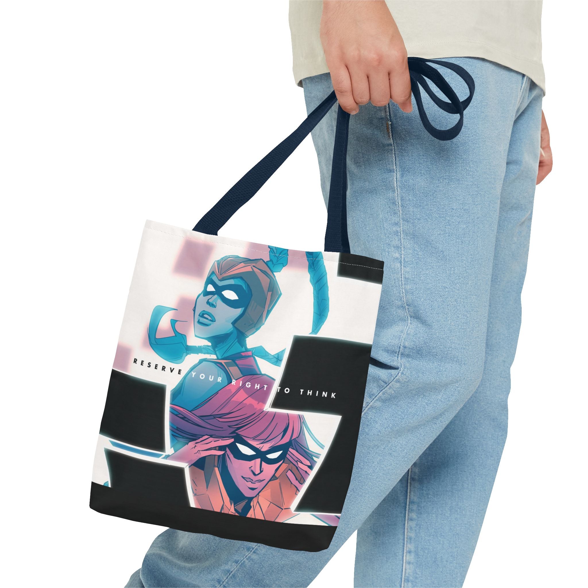 “Reserve Your Right to Think” Small Tote Bag (Annie Wu Art)