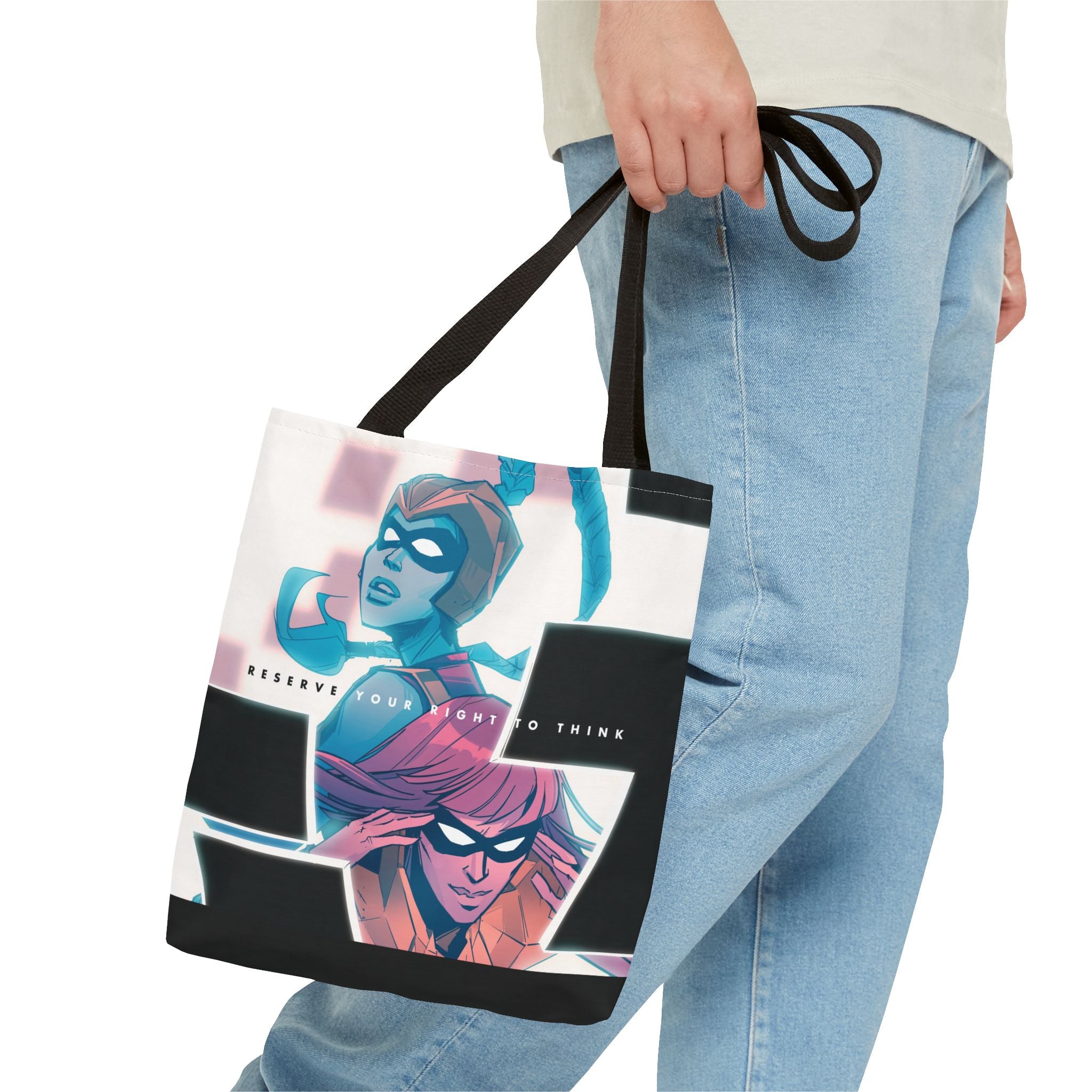 “Reserve Your Right to Think” Small Tote Bag (Annie Wu Art)