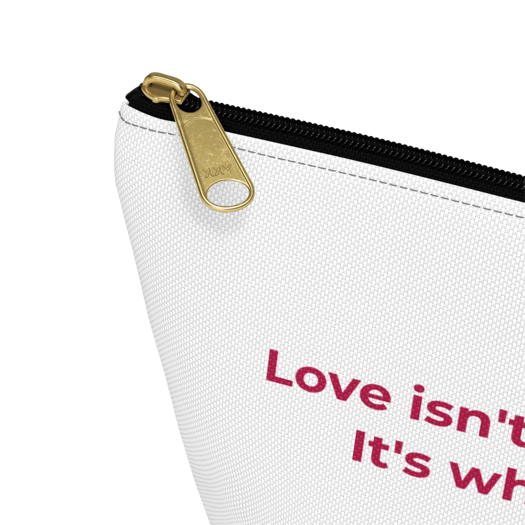 Madeleine L'Engle Loving Energy Inspirational Accessory Pouch - Travel, Makeup, Gift (White)