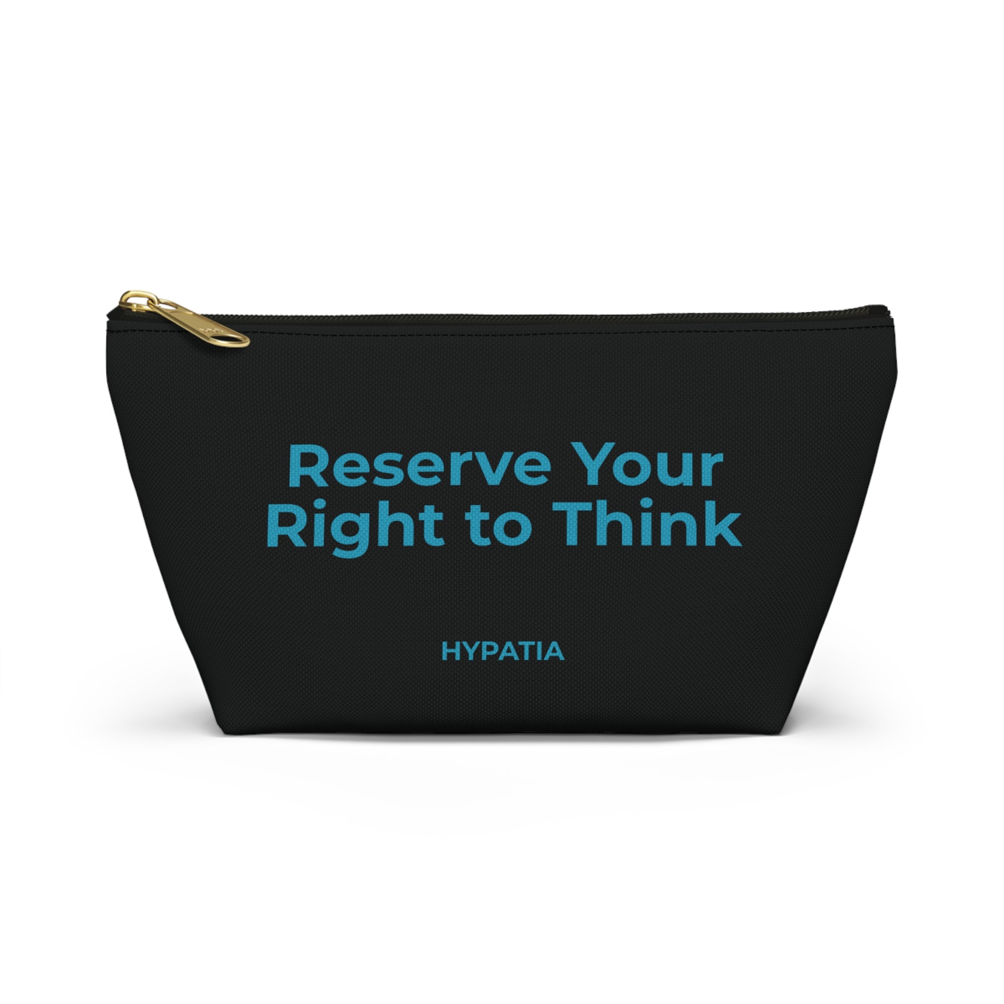 Hypatia Wisdom Inspirational Accessory Pouch - Travel, Makeup, Gift (Black)
