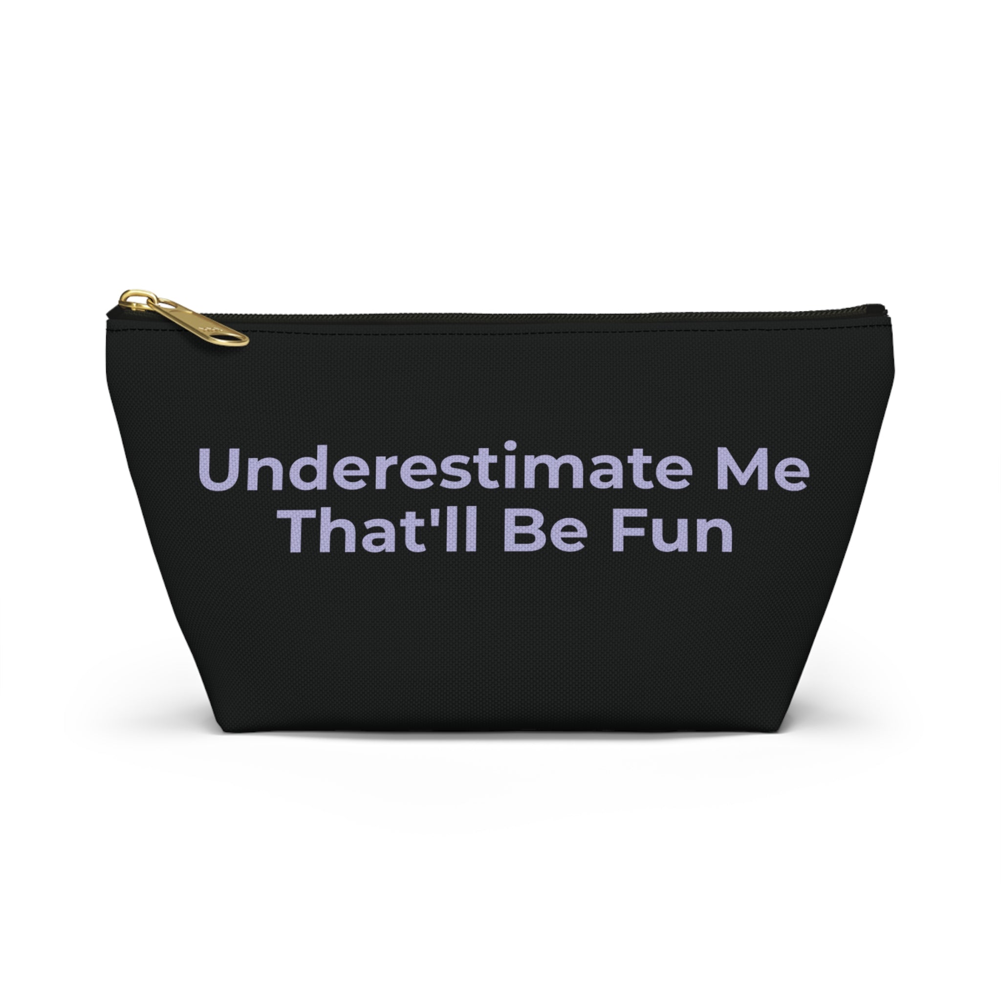 Powerful Inspirational Accessory Pouch - Travel, Makeup, Gift (Black)