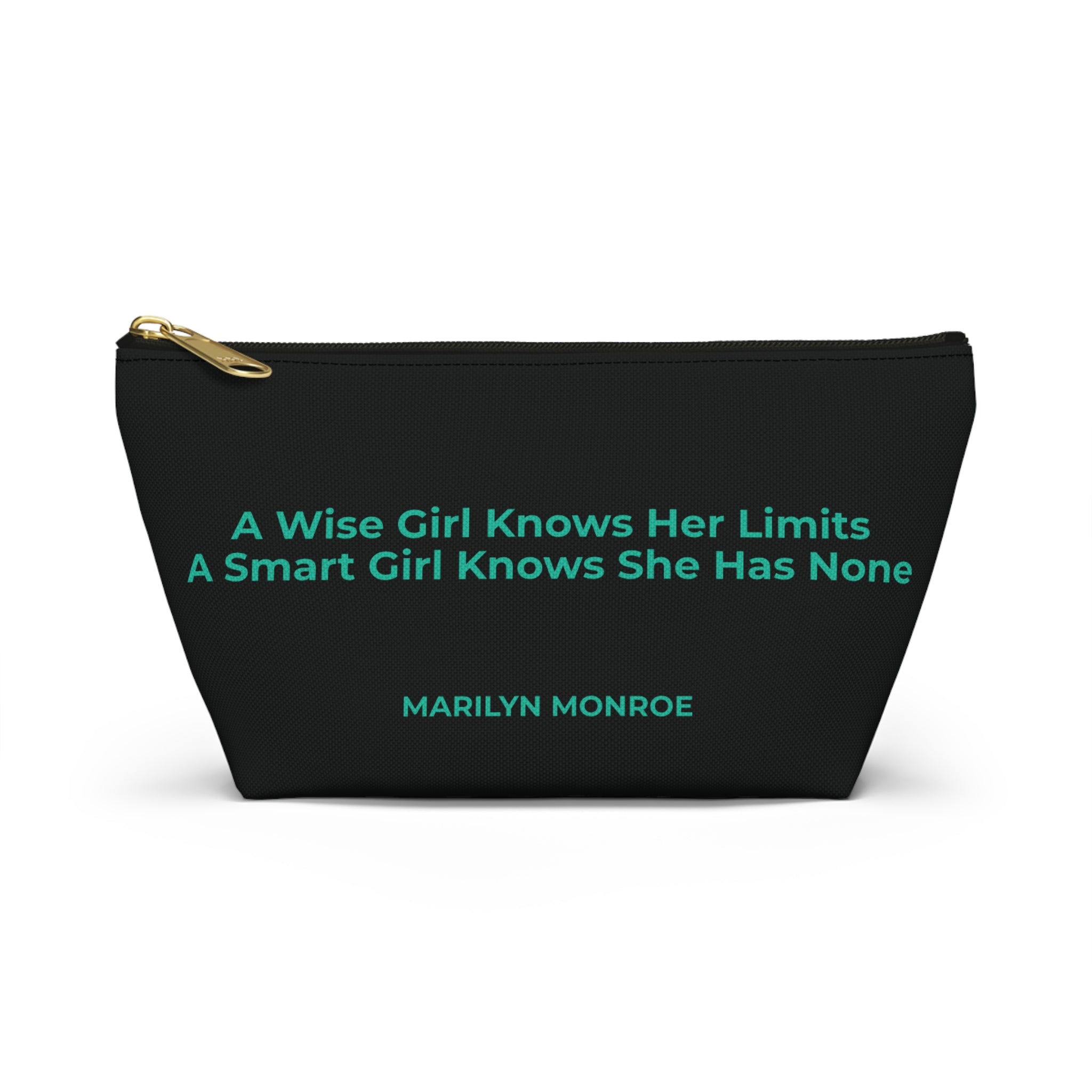 Marilyn Monroe Ingenuity Inspirational Accessory Pouch - Travel, Makeup, Gift (Black)