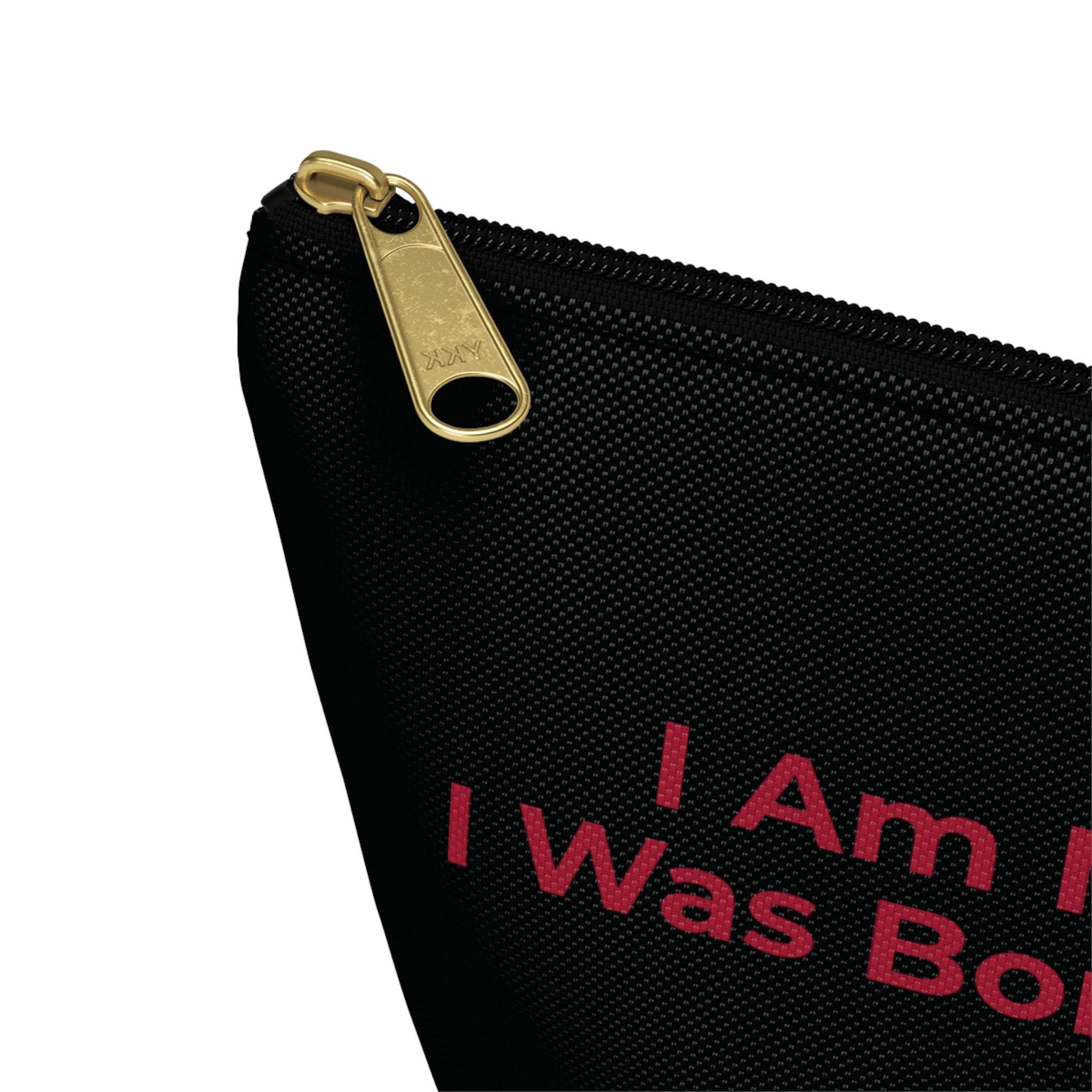 Joan of Arc Courage Inspirational Accessory Pouch - Travel, Makeup, Gift (Black)